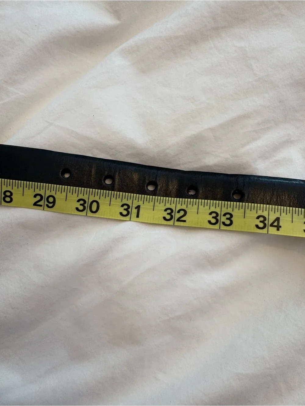 Ralph Lauren Black Leather Belt with Solid Brass Silver Buckle